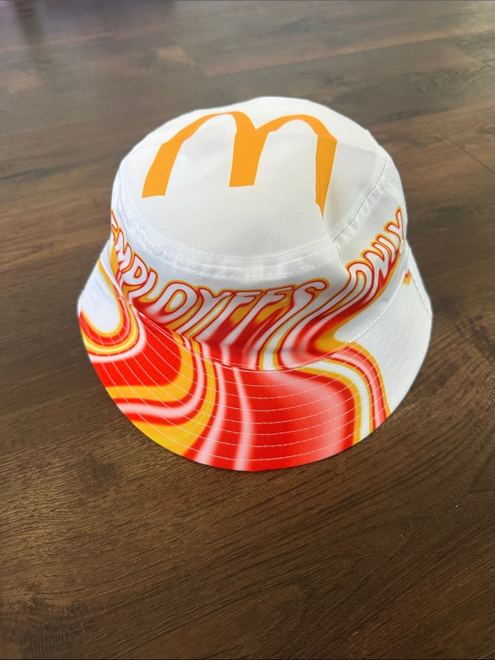 McDonald's White, Red & Yellow Swirl Bucket Hat